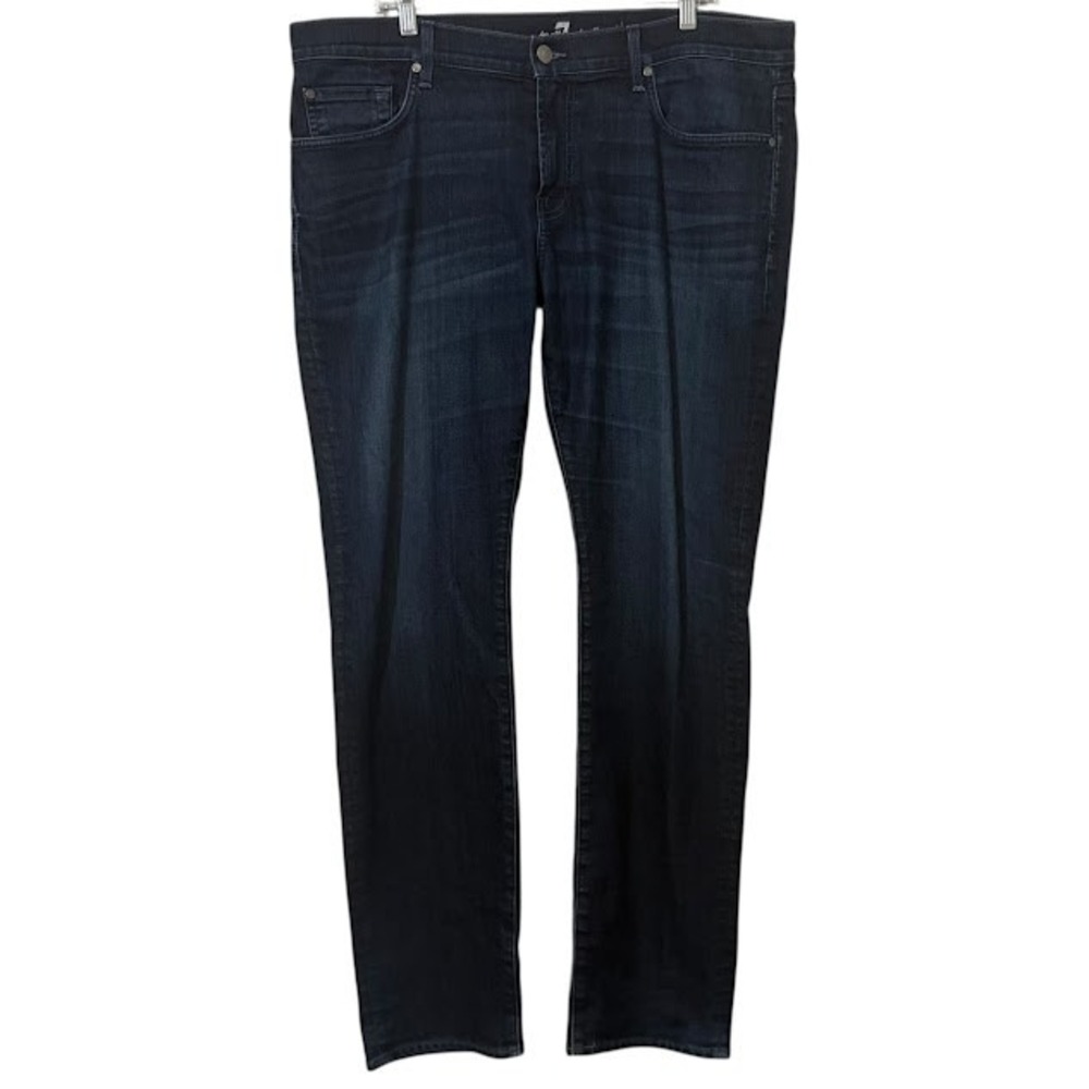 7 for All Mankind Dark‎ Wash The Straight Leg Jeans Mens 38 x 34 Tall